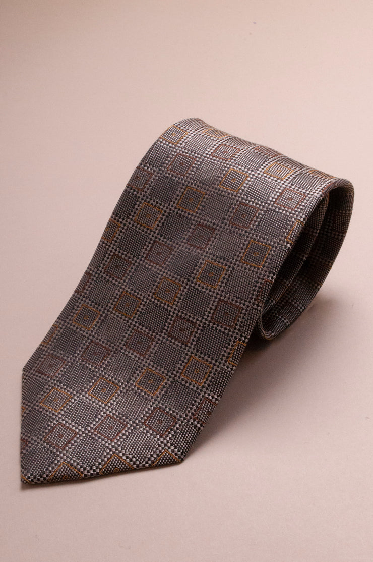 Silver Square Tie