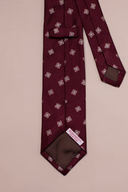 Red Geo Flower Tie